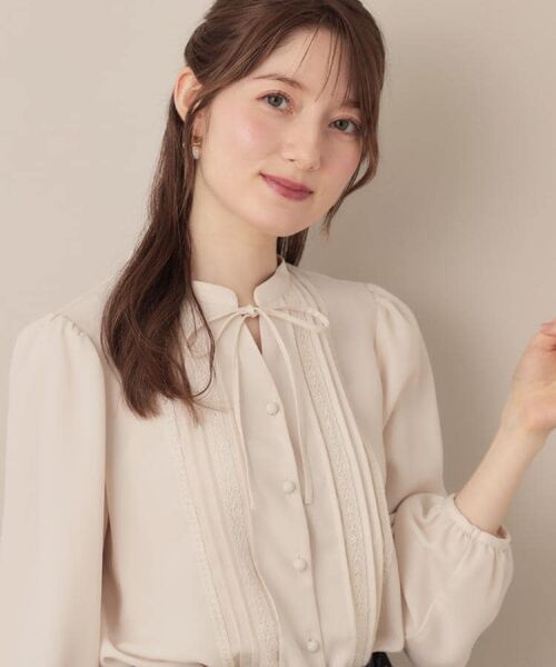 Couture Brooch / クチュールブローチ シャツ・ブラウス | 【大人可愛い・通勤】ピンタックレースブラウス | 詳細9