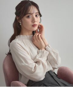 Couture Brooch / クチュールブローチ シャツ・ブラウス | 【きれいめ・通勤】RTピケ前後2WAYシャーリングブラウス