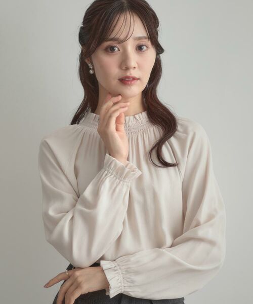 Couture Brooch / クチュールブローチ シャツ・ブラウス | 【きれいめ・通勤】RTピケ前後2WAYシャーリングブラウス | 詳細10