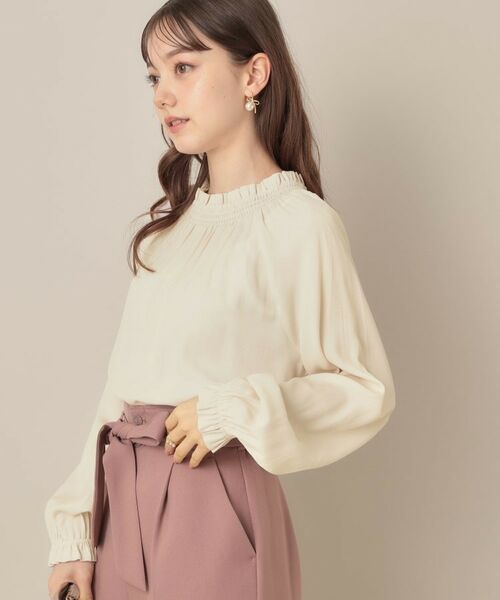 Couture Brooch / クチュールブローチ シャツ・ブラウス | 【きれいめ・通勤】RTピケ前後2WAYシャーリングブラウス | 詳細4