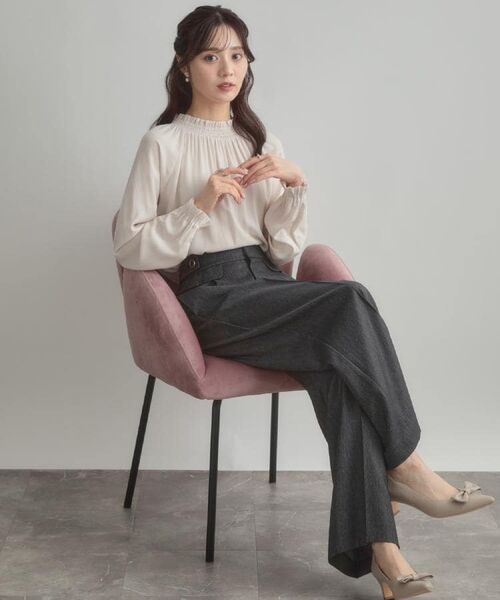 Couture Brooch / クチュールブローチ シャツ・ブラウス | 【きれいめ・通勤】RTピケ前後2WAYシャーリングブラウス | 詳細8