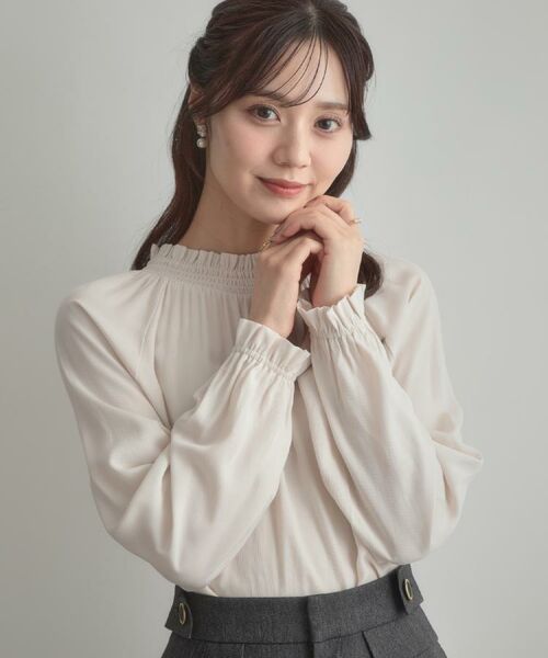 Couture Brooch / クチュールブローチ シャツ・ブラウス | 【きれいめ・通勤】RTピケ前後2WAYシャーリングブラウス | 詳細9