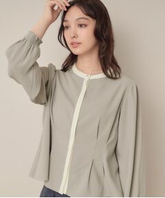 Couture Brooch / クチュールブローチ シャツ・ブラウス | 【きれいめ・通勤】配色羽織れるブラウス