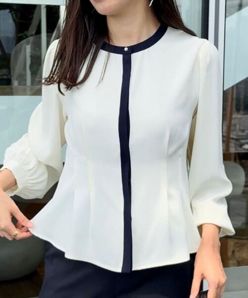 Couture Brooch / クチュールブローチ シャツ・ブラウス | 【きれいめ・通勤】配色羽織れるブラウス | 詳細15