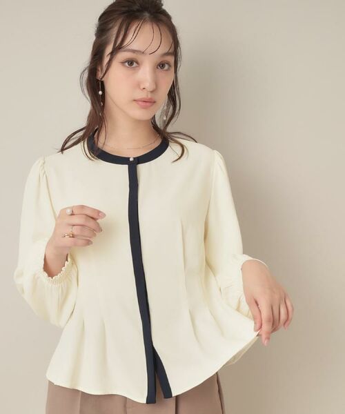 Couture Brooch / クチュールブローチ シャツ・ブラウス | 【きれいめ・通勤】配色羽織れるブラウス | 詳細4