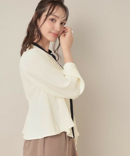 Couture Brooch / クチュールブローチ シャツ・ブラウス | 【きれいめ・通勤】配色羽織れるブラウス | 詳細6