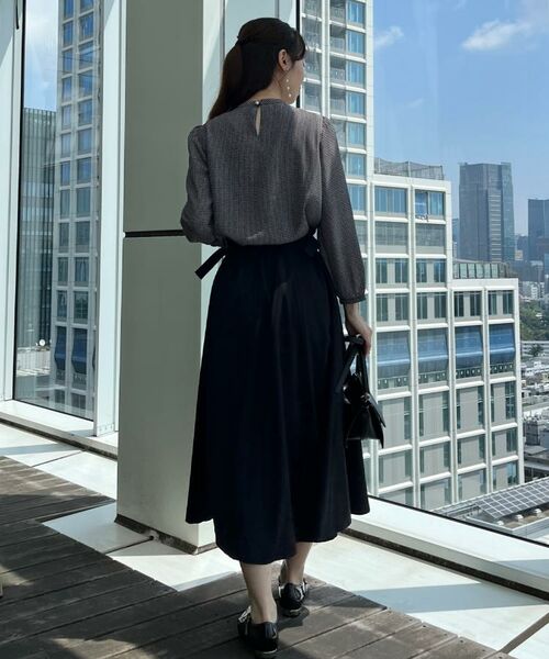 Couture Brooch / クチュールブローチ シャツ・ブラウス | 【大人可愛い・パール取り外し・通勤】・タックタイチェック柄ブラウス | 詳細11