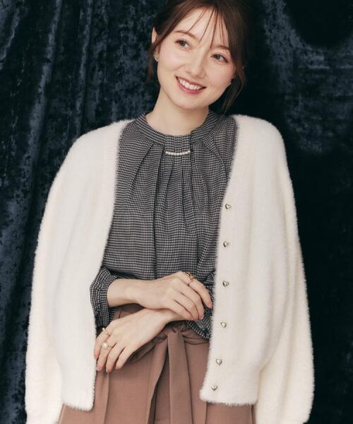 Couture Brooch / クチュールブローチ シャツ・ブラウス | 【大人可愛い・パール取り外し・通勤】・タックタイチェック柄ブラウス | 詳細17