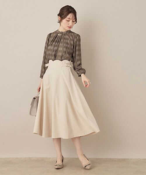 Couture Brooch / クチュールブローチ シャツ・ブラウス | 【大人可愛い・パール取り外し・通勤】・タックタイチェック柄ブラウス | 詳細18