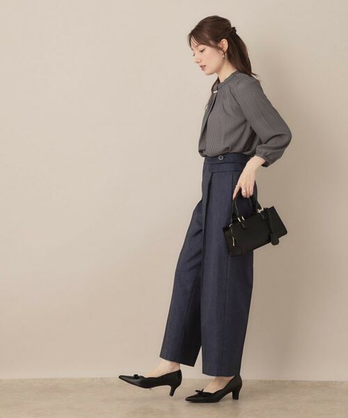 Couture Brooch / クチュールブローチ シャツ・ブラウス | 【大人可愛い・パール取り外し・通勤】・タックタイチェック柄ブラウス | 詳細2