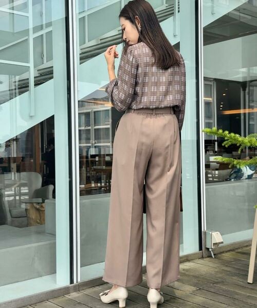 Couture Brooch / クチュールブローチ シャツ・ブラウス | 【大人可愛い・パール取り外し・通勤】・タックタイチェック柄ブラウス | 詳細30