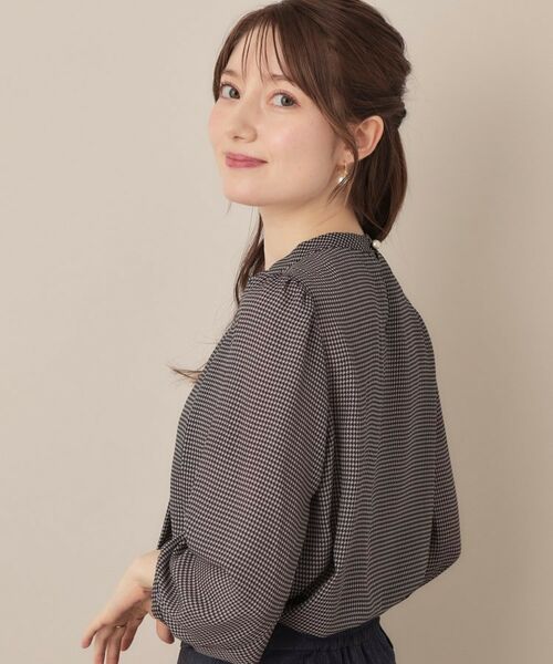 Couture Brooch / クチュールブローチ シャツ・ブラウス | 【大人可愛い・パール取り外し・通勤】・タックタイチェック柄ブラウス | 詳細6