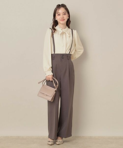 Couture Brooch / クチュールブローチ シャツ・ブラウス | 【フェミニン・通勤】タイ付きピコフリルブラウス | 詳細1