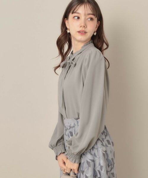 Couture Brooch / クチュールブローチ シャツ・ブラウス | 【フェミニン・通勤】タイ付きピコフリルブラウス | 詳細24