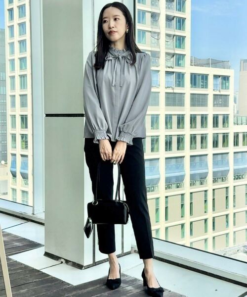 Couture Brooch / クチュールブローチ シャツ・ブラウス | 【フェミニン・通勤】タイ付きピコフリルブラウス | 詳細26