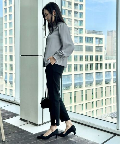 Couture Brooch / クチュールブローチ シャツ・ブラウス | 【フェミニン・通勤】タイ付きピコフリルブラウス | 詳細27