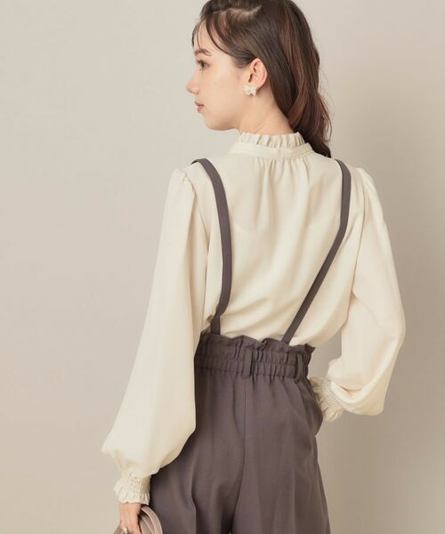 Couture Brooch / クチュールブローチ シャツ・ブラウス | 【フェミニン・通勤】タイ付きピコフリルブラウス | 詳細7