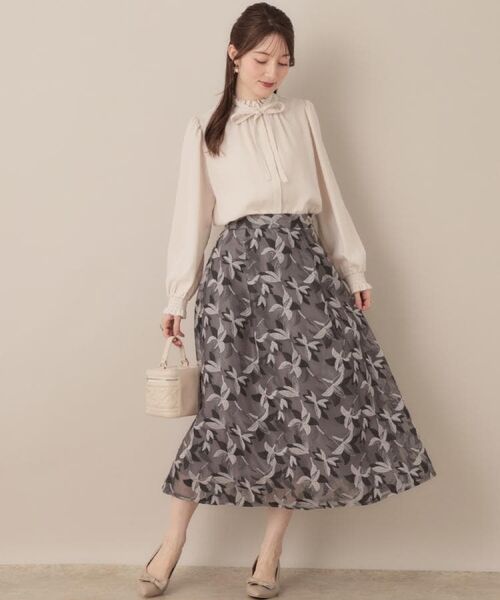 Couture Brooch / クチュールブローチ シャツ・ブラウス | 【フェミニン・通勤】タイ付きピコフリルブラウス | 詳細8