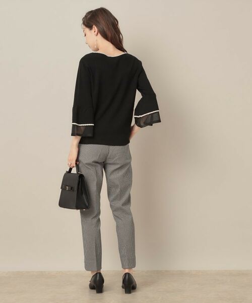 Couture Brooch / クチュールブローチ ニット・セーター | 【フェミニン・着映え・通勤】シアーフレアー袖ニットトップス | 詳細18