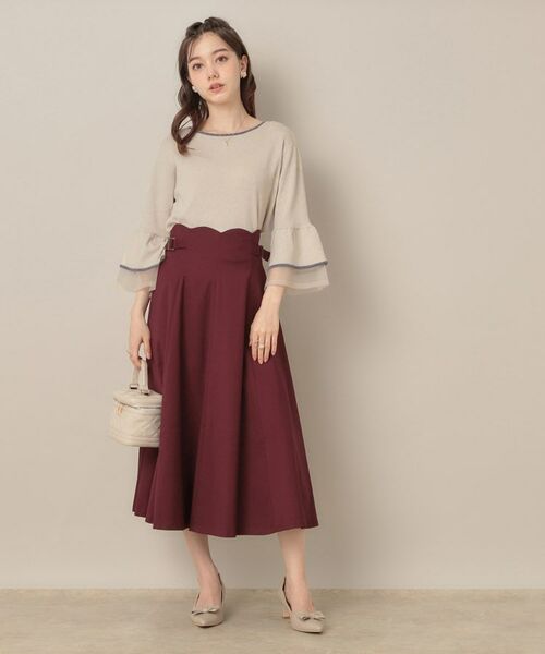 Couture Brooch / クチュールブローチ ニット・セーター | 【フェミニン・着映え・通勤】シアーフレアー袖ニットトップス | 詳細30