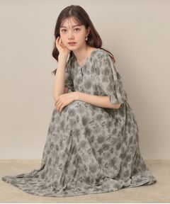 Couture Brooch / クチュールブローチ ロング・マキシ丈ワンピース | 【二の腕カバー・楽ちん・通勤】シフォンプリーツワンピース