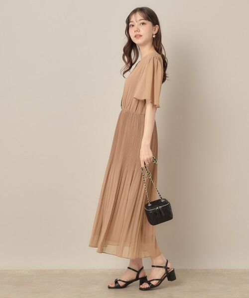 Couture Brooch / クチュールブローチ ロング・マキシ丈ワンピース | 【二の腕カバー・楽ちん・通勤】シフォンプリーツワンピース | 詳細16