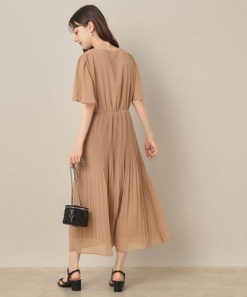 Couture Brooch / クチュールブローチ ロング・マキシ丈ワンピース | 【二の腕カバー・楽ちん・通勤】シフォンプリーツワンピース | 詳細17
