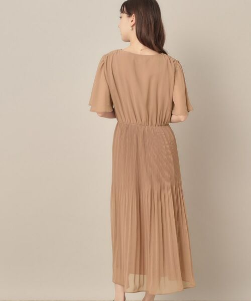 Couture Brooch / クチュールブローチ ロング・マキシ丈ワンピース | 【二の腕カバー・楽ちん・通勤】シフォンプリーツワンピース | 詳細20