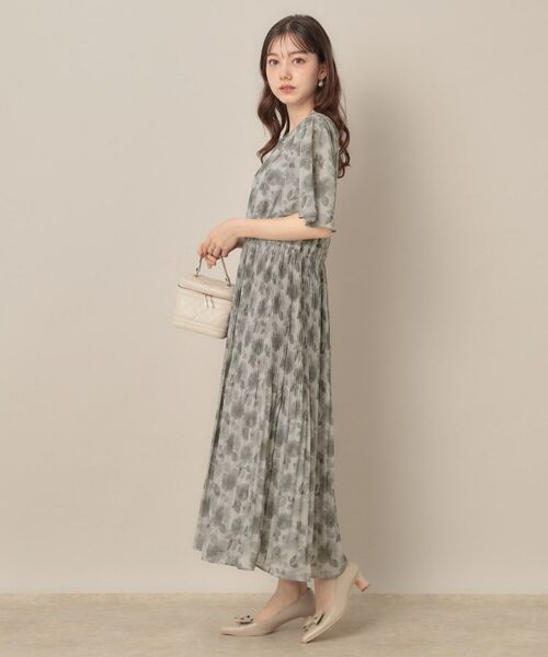 Couture Brooch / クチュールブローチ ロング・マキシ丈ワンピース | 【二の腕カバー・楽ちん・通勤】シフォンプリーツワンピース | 詳細27