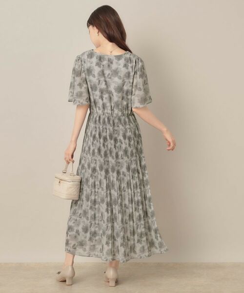 Couture Brooch / クチュールブローチ ロング・マキシ丈ワンピース | 【二の腕カバー・楽ちん・通勤】シフォンプリーツワンピース | 詳細28