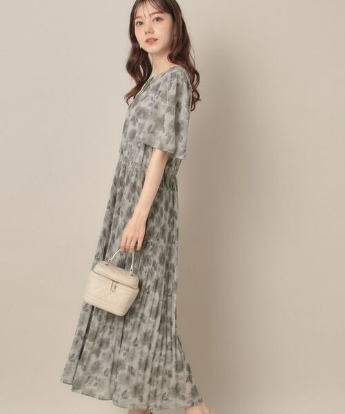 Couture Brooch / クチュールブローチ ロング・マキシ丈ワンピース | 【二の腕カバー・楽ちん・通勤】シフォンプリーツワンピース | 詳細29