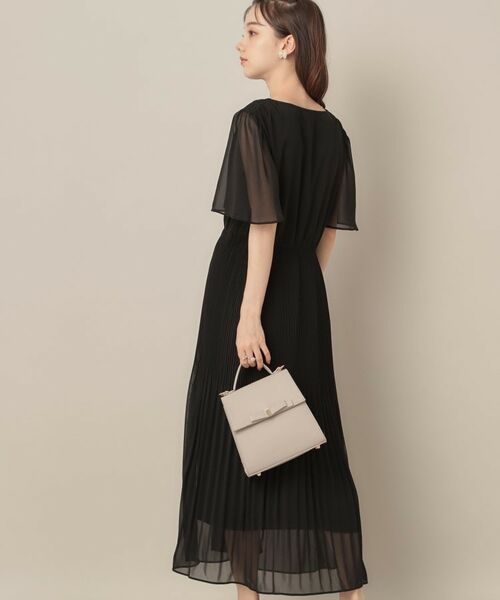 Couture Brooch / クチュールブローチ ロング・マキシ丈ワンピース | 【二の腕カバー・楽ちん・通勤】シフォンプリーツワンピース | 詳細6