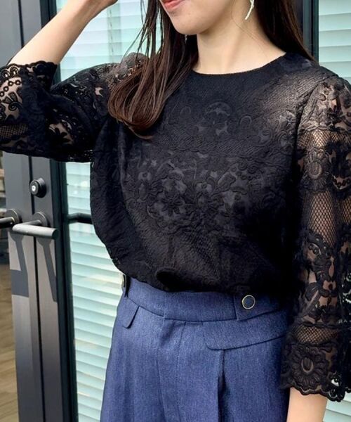 Couture Brooch / クチュールブローチ シャツ・ブラウス | 【一枚で着映える・高見え】刺繍レースフレアー袖ブラウス | 詳細23