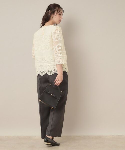 Couture Brooch / クチュールブローチ シャツ・ブラウス | 【一枚で着映える・高見え】刺繍レースフレアー袖ブラウス | 詳細3