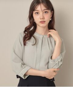 Couture Brooch / クチュールブローチ シャツ・ブラウス | 【6分袖・通勤】配色ジョーゼットブラウス