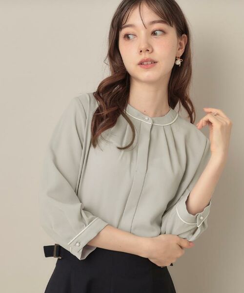 Couture Brooch / クチュールブローチ シャツ・ブラウス | 【6分袖・通勤】配色ジョーゼットブラウス | 詳細14