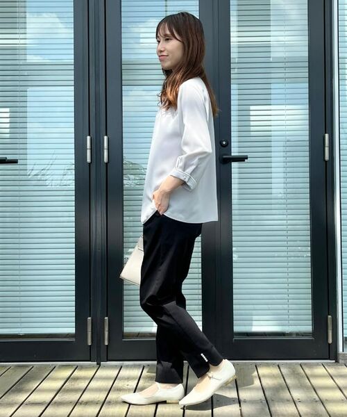 Couture Brooch / クチュールブローチ シャツ・ブラウス | 【6分袖・通勤】配色ジョーゼットブラウス | 詳細18