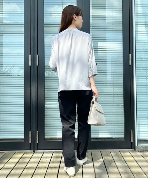 Couture Brooch / クチュールブローチ シャツ・ブラウス | 【6分袖・通勤】配色ジョーゼットブラウス | 詳細19