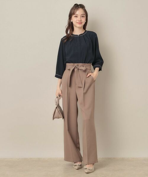 Couture Brooch / クチュールブローチ シャツ・ブラウス | 【6分袖・通勤】配色ジョーゼットブラウス | 詳細21