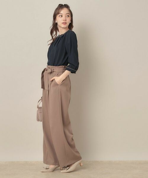 Couture Brooch / クチュールブローチ シャツ・ブラウス | 【6分袖・通勤】配色ジョーゼットブラウス | 詳細22