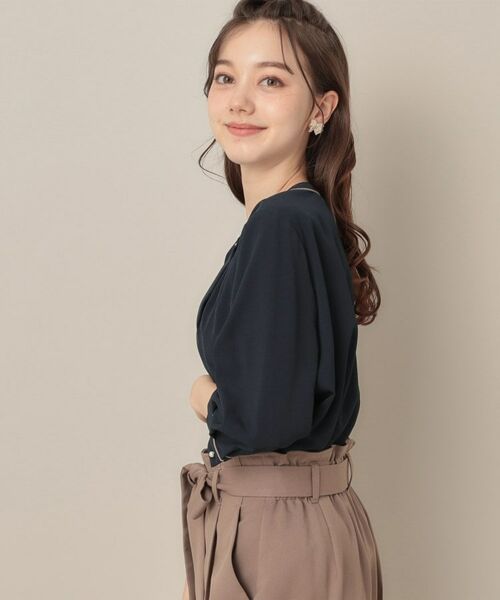 Couture Brooch / クチュールブローチ シャツ・ブラウス | 【6分袖・通勤】配色ジョーゼットブラウス | 詳細25