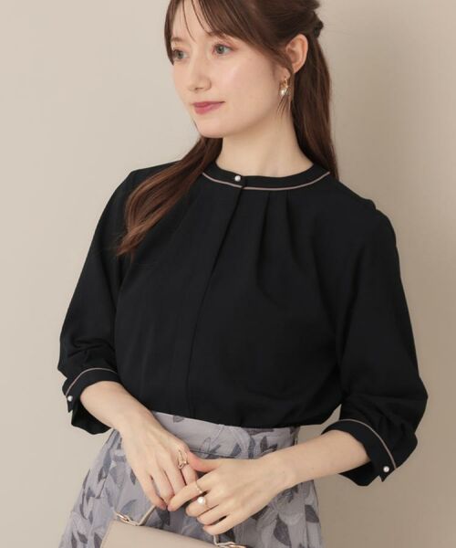 Couture Brooch / クチュールブローチ シャツ・ブラウス | 【6分袖・通勤】配色ジョーゼットブラウス | 詳細29