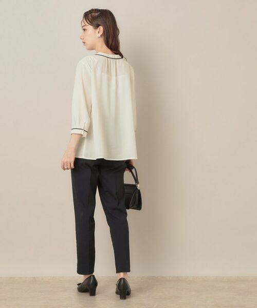 Couture Brooch / クチュールブローチ シャツ・ブラウス | 【6分袖・通勤】配色ジョーゼットブラウス | 詳細3