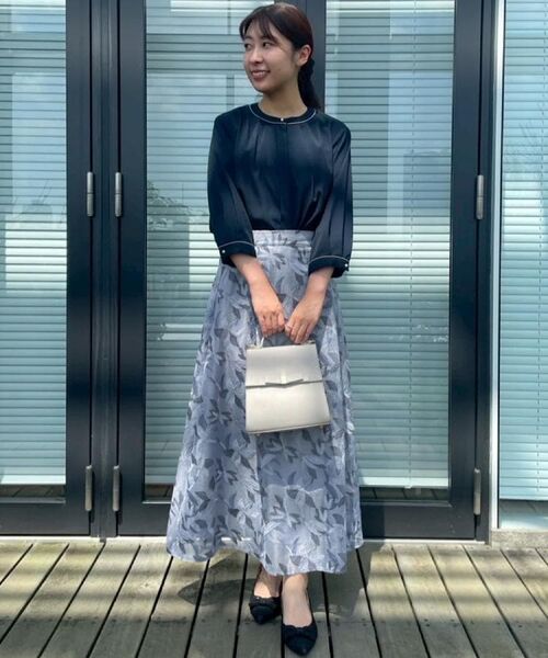 Couture Brooch / クチュールブローチ シャツ・ブラウス | 【6分袖・通勤】配色ジョーゼットブラウス | 詳細30