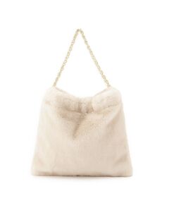 Couture Brooch / クチュールブローチ トートバッグ | フェイクファーチェーンバッグ