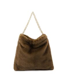 Couture Brooch / クチュールブローチ トートバッグ | フェイクファーチェーンバッグ