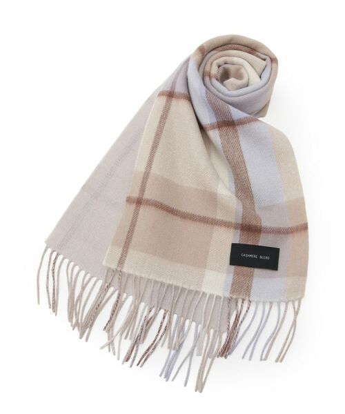 Couture Brooch / クチュールブローチ マフラー・ショール・スヌード・ストール | カシミヤブレンドリバーシブルチェックマフラー | 詳細1