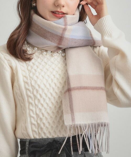 Couture Brooch / クチュールブローチ マフラー・ショール・スヌード・ストール | カシミヤブレンドリバーシブルチェックマフラー | 詳細5