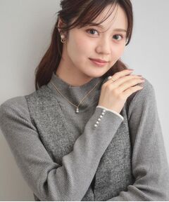 Couture Brooch / クチュールブローチ ニット・セーター | 【多機能・フェミニン】パール調リブニット