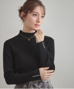 Couture Brooch / クチュールブローチ ニット・セーター | 【多機能・フェミニン】パール調リブニット